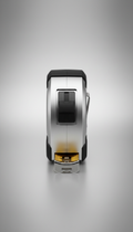 Capture the durable handheld measuring tape centered on a soft silver background. Use soft, accompanied by a subtle soft...