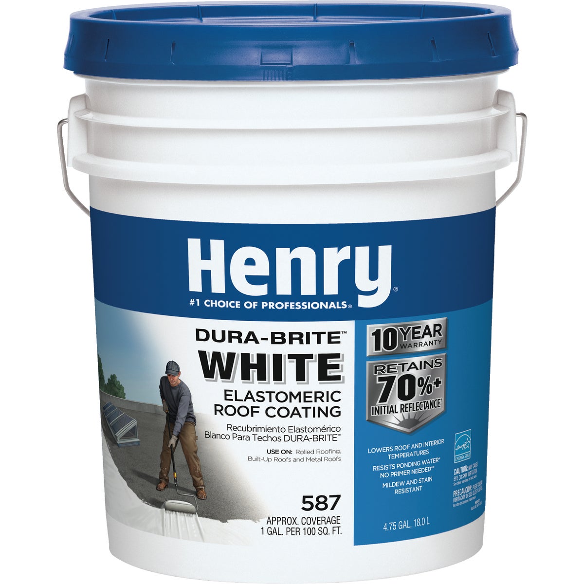 Elastomeric Roof Coating — 5 Gallon Bright White