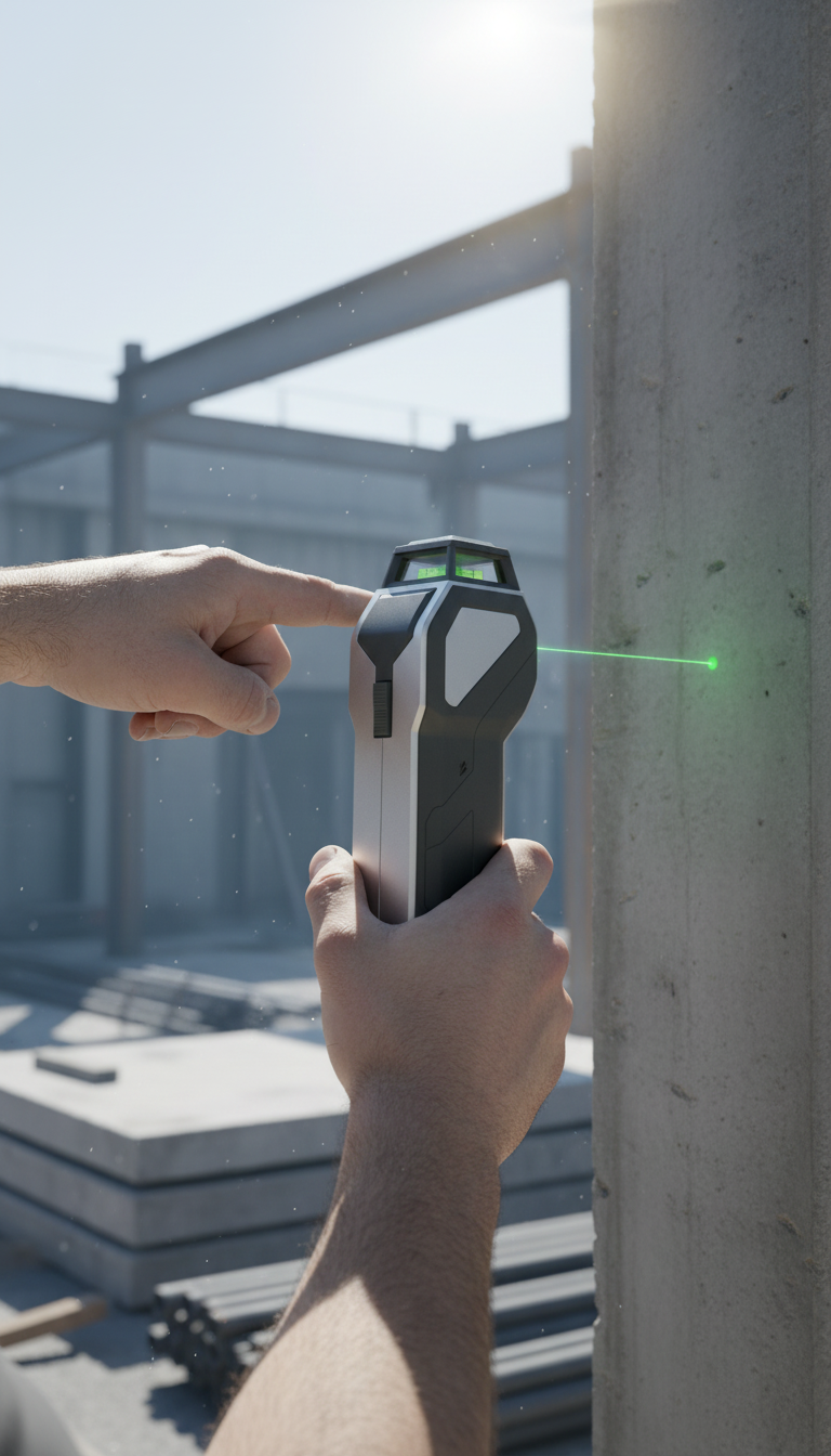 Professional Laser Level Tool in use