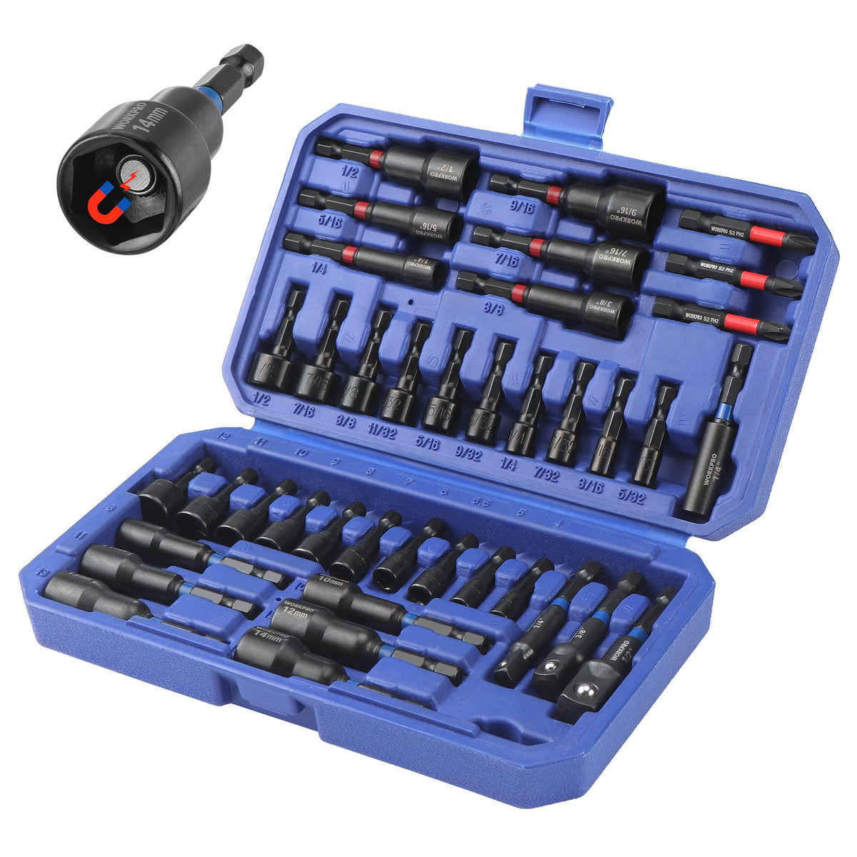 Magnetic Hex Driver Set — Impact Rated, 12 Piece