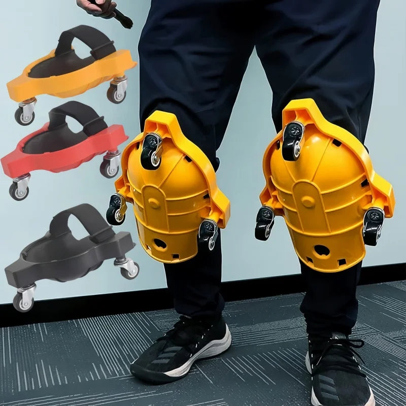 Wheeled Knee Pads — Rolling Hard-Shell Pair