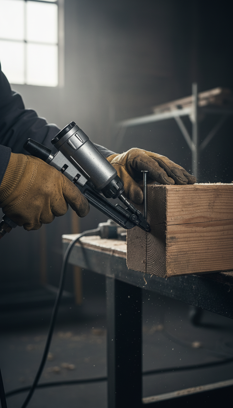 Stainless Steel Finishing Nail in use