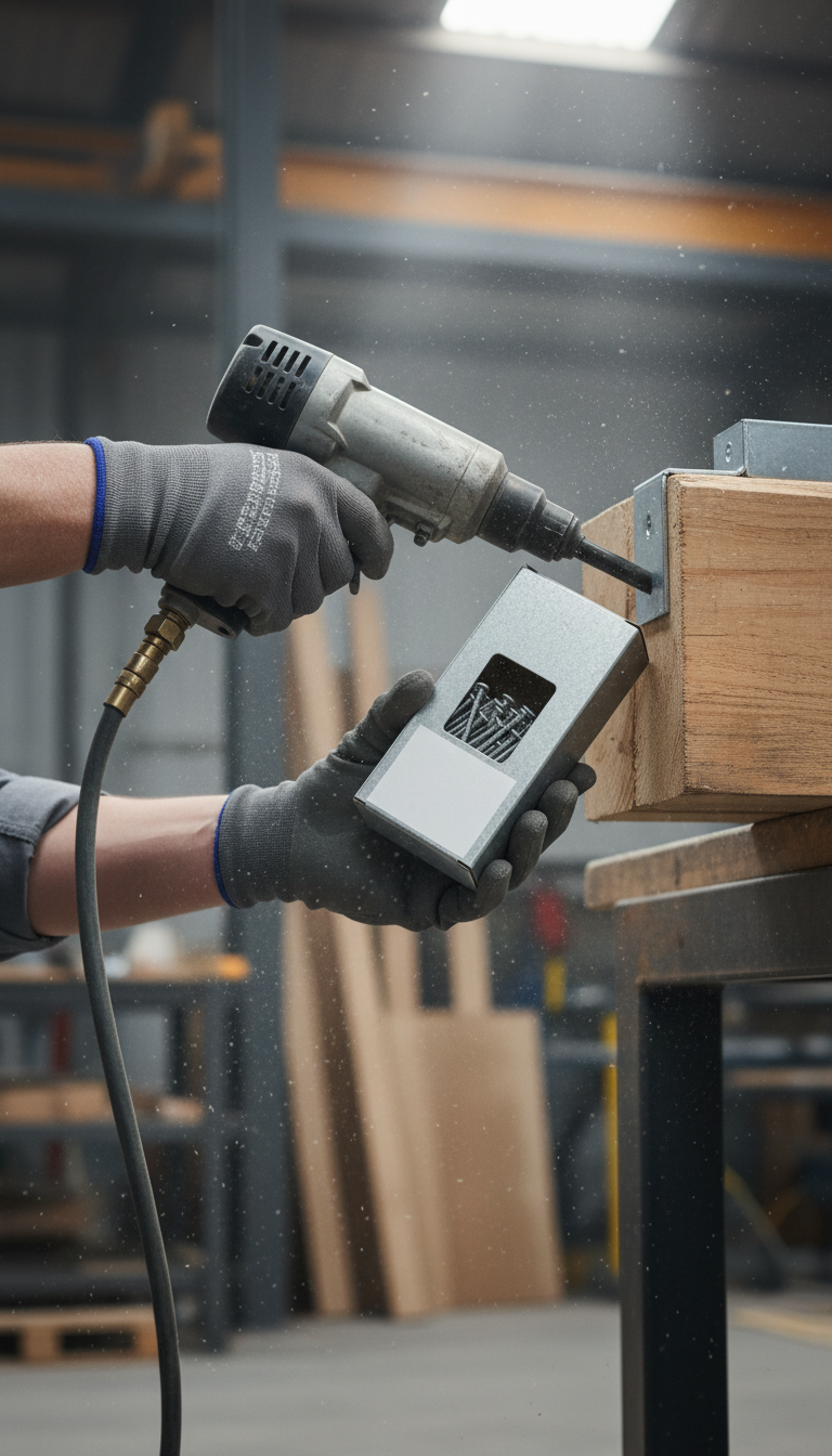 Galvanized Steel Nails Box in use