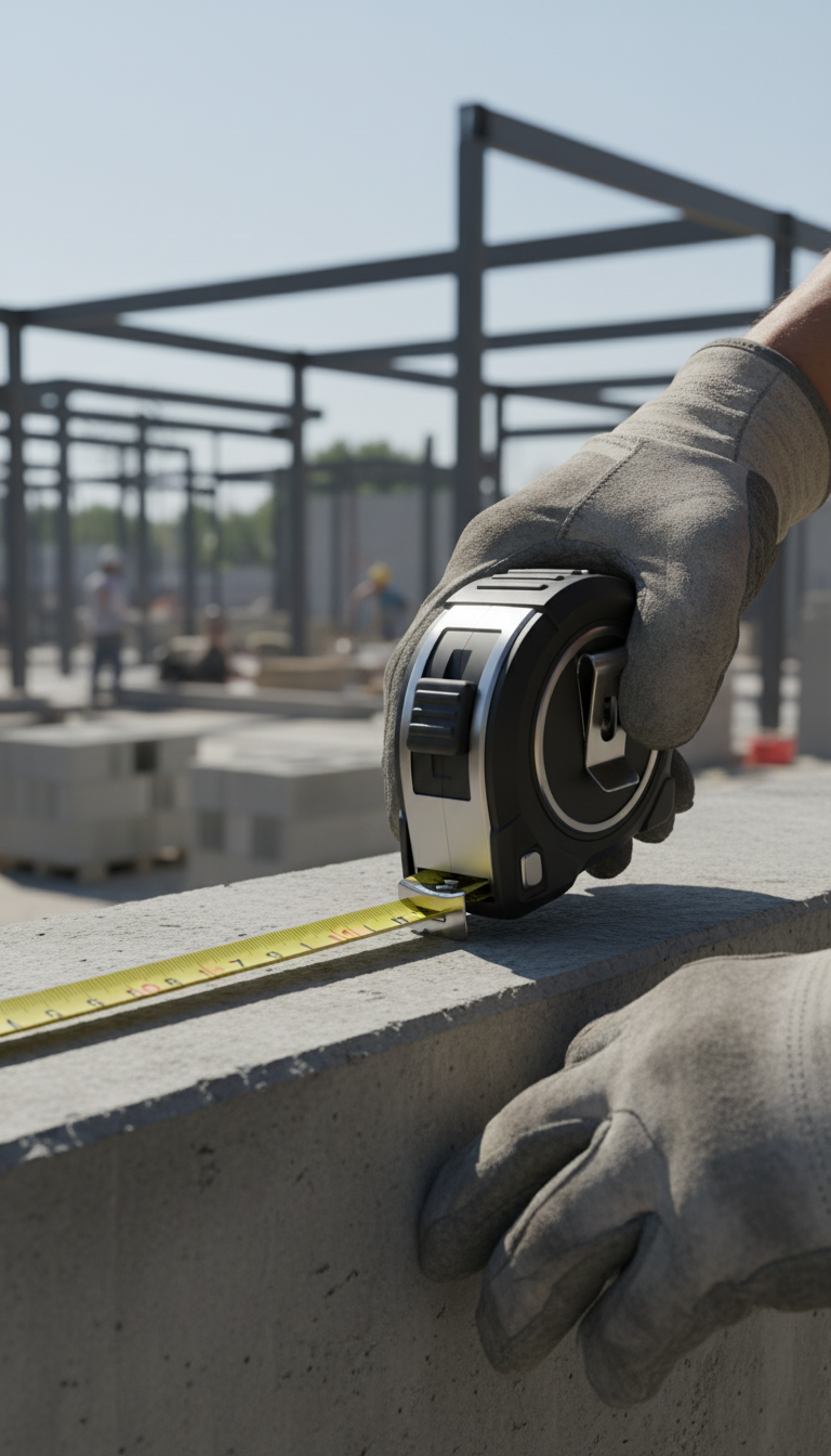 Durable Tape Measure in use
