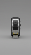 A perfectly centered durable tape measure from the Tools of Trade brand, positioned against a simple, neutral Charcoal...