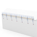 Temporary Guardrail Base Set — Roof Edge Protection, 4 Bases